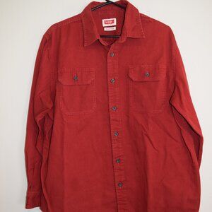 Men's Wrangler Red Button-up - Size‎ Large.